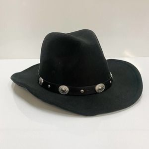 NWT Black Embellished Western Cowboy Hat
